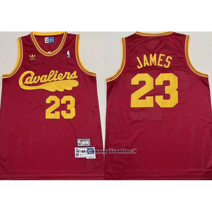 Maglia Cleveland Cavaliers LeBron James #23 Mitchell & Ness Rosso